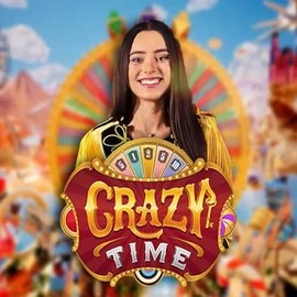 Crazy Time slot logo by Evolution at NeonVegas CasinoCrazy Time