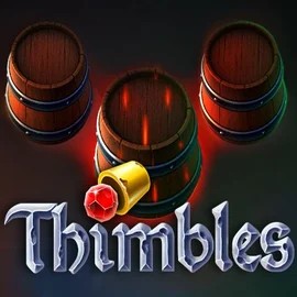 Thimbles slot logo by Evoplay at NeonVegas CasinoThimbles